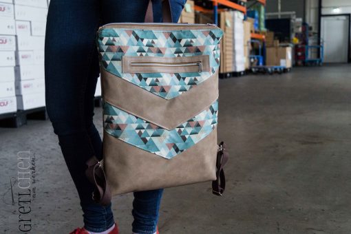 Varo Rucksack nähen geometrisch Hansedelli