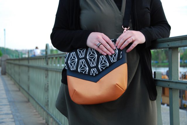 Vara schwarz kupfer Tasche nähen