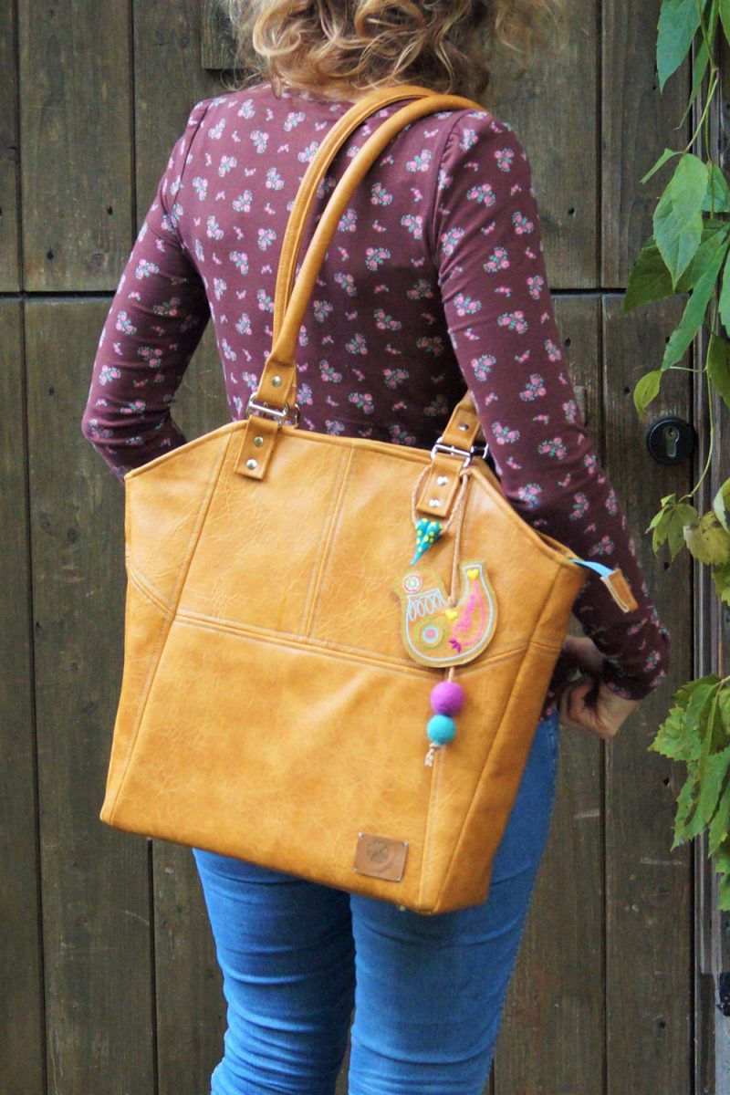 Tasche Lexa Hansedelli schlicht modern Leder Businesstasche nähen Shopper Schnittmuster