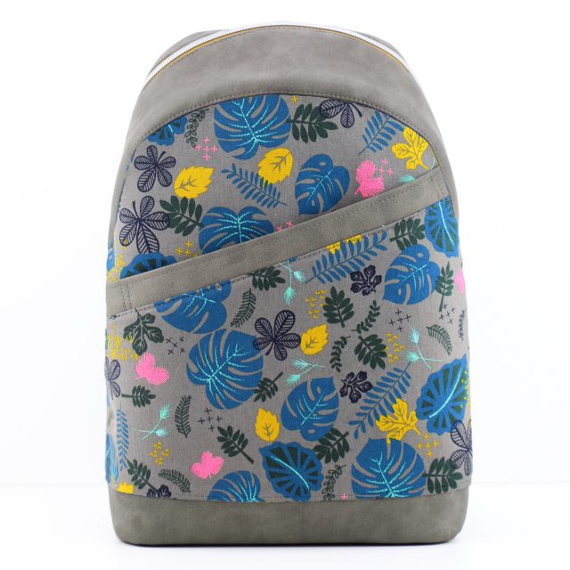 Rucksack ROANA Hansedelli Cotton Steel Dschungel Canvas Rucksack nähen Schnittmuster