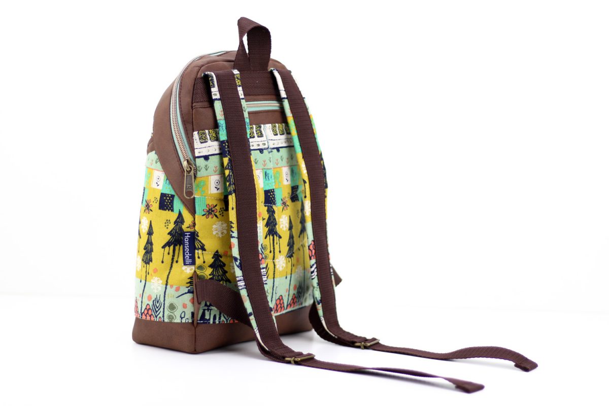 Tokyo Train Ride Canvas Cotton Steel Rucksack ROANI Kinderrucksack nähen Hansedelli