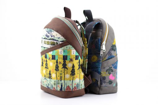 Tokyo Train Ride Canvas Cotton Steel Rucksack ROANI Kinderrucksack nähen Hansedelli