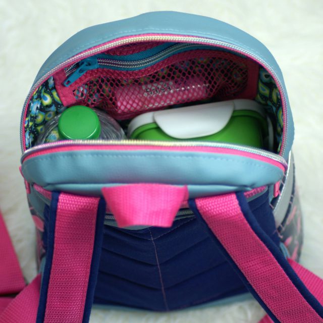 ROANI Innenansicht Hansedelli Kinderrucksack nähen Rucksack für Kinder Schnittmuster Cityrucksack