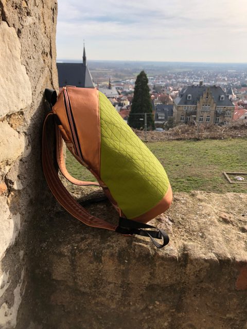 ROANO Hansedelli Rucksack nähen für Männer Schnittmuster Rucksack kupfer grün