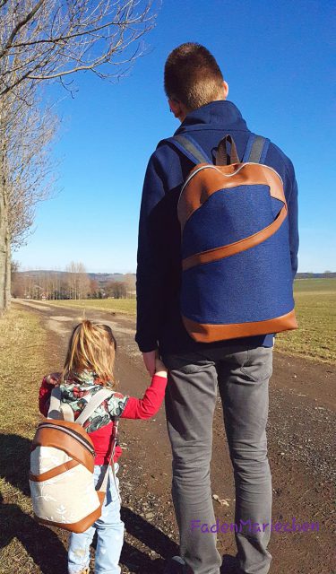 ROANI und ROANO Hansedelli Rucksack nähen für Männer Schnittmuster backpack pattern Kinderrucksack