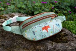 Rikka Bauchtasche für Kinder nähen Hansedelli Fuchs mint Hipbag Schnittmuster