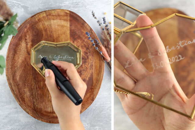 Moderne boho Ringbox selbermachen für die DIY Hochzeit